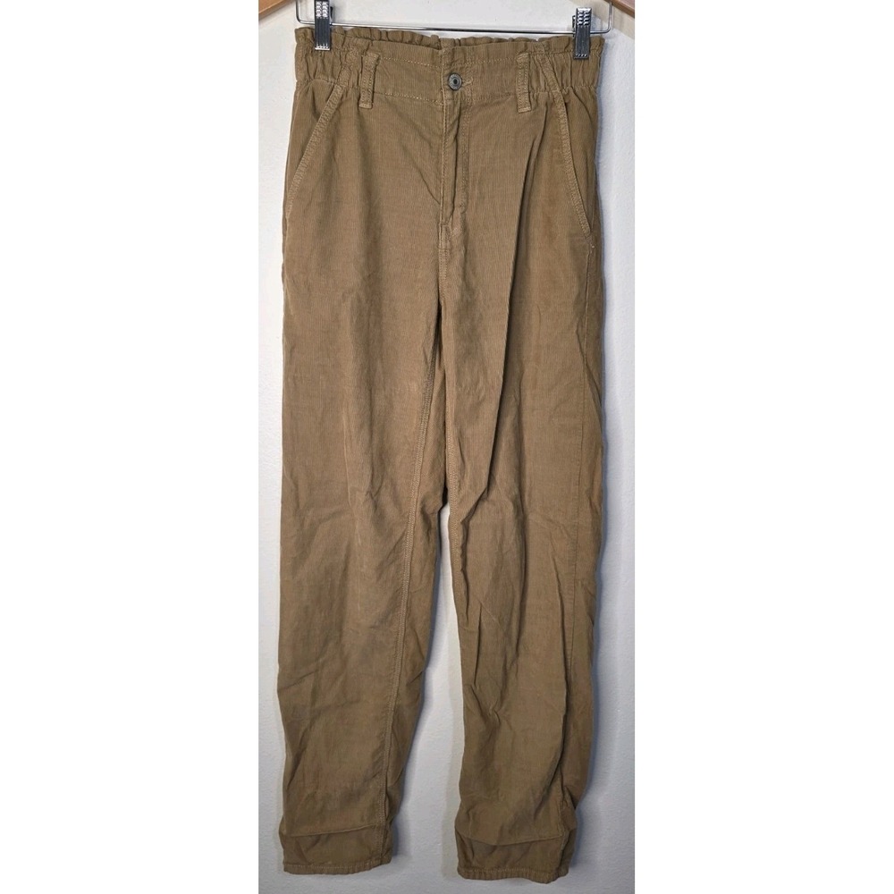 American Eagle Super High‎ Rise Baggy Cargo Corduroy Pull On Pant 2x30 Boho Moto